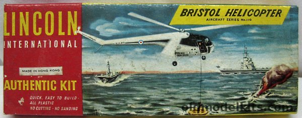 Lincoln 1/64 Bristol Helicopter Sycamore, 110 plastic model kit